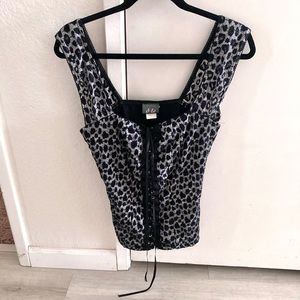 Cheetah Corset Styled Blouse